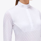CT L/S Sheer Jacquard Jersey Competition Shirt w/Poplin Bib